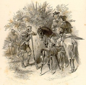 Illustration by F.O. Darley for the 1859-1861 edition of Fenimore Cooper's novel "Last of the Mohicans"