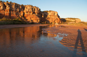 Pease River in the Texas Panhandle at sunset