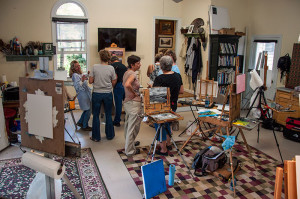 Workshop group at The Art Loft in Dahlonega, Georgia, hosted by Anita Elder