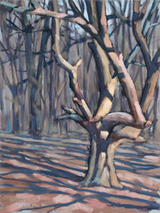 The Woods - Plein Air Oil on Panel, 12 x 9