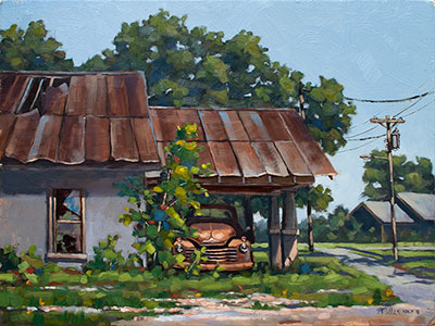 Forty-Nine, plein air oil on panel painted on location in Italy, Texas