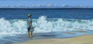 Beach in Puerto Rico, Oil on Panel